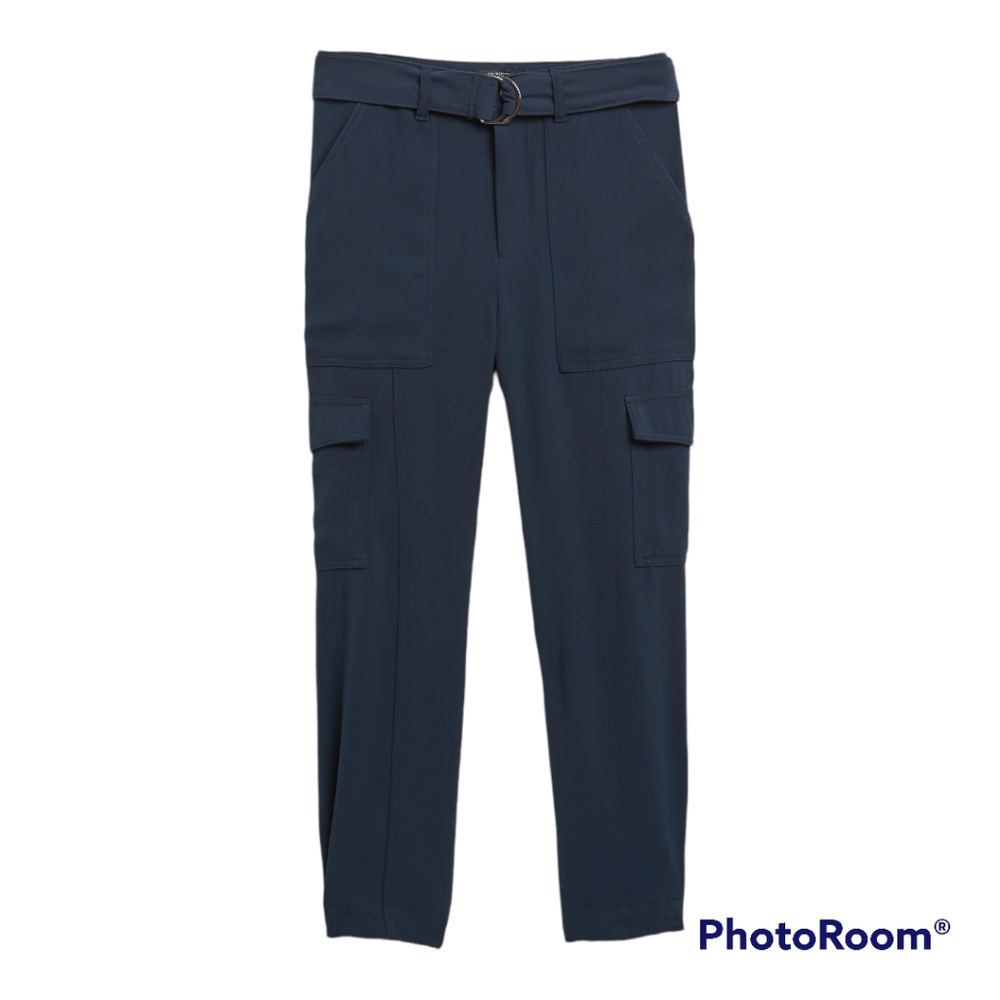 Slim-Fit Drapey Twill Utility Cargo Pant